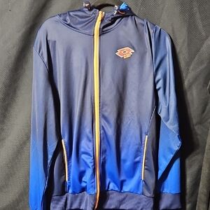 Lotto Jacket Hooded Blue Italian Design Size Medium